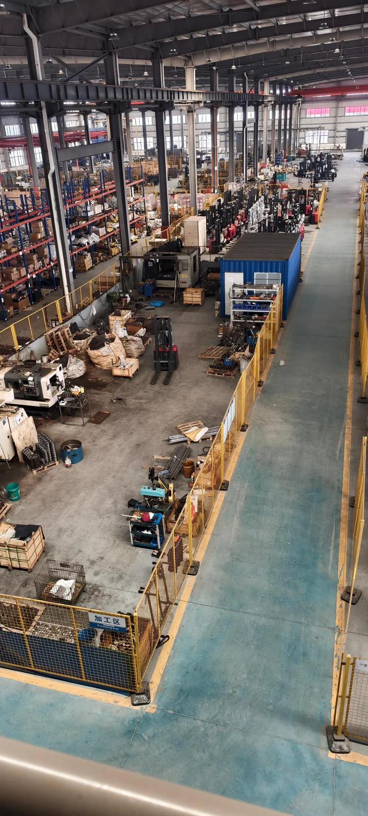 Workshop with component storage and equipment